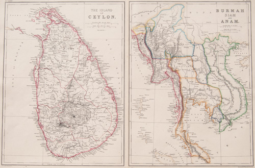 The Island of Ceylon / Burmah, Siam and Anam 1860